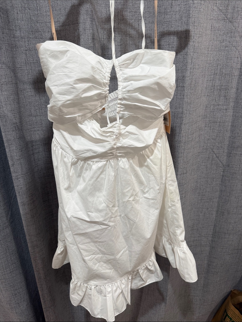 Anthropology Bailey 44 Women’s Medium White Summer Trendy Halter Dress New Tags